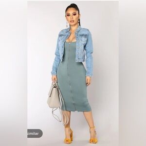 Fashion Nova - So Basic Denim Jacket Light Wash